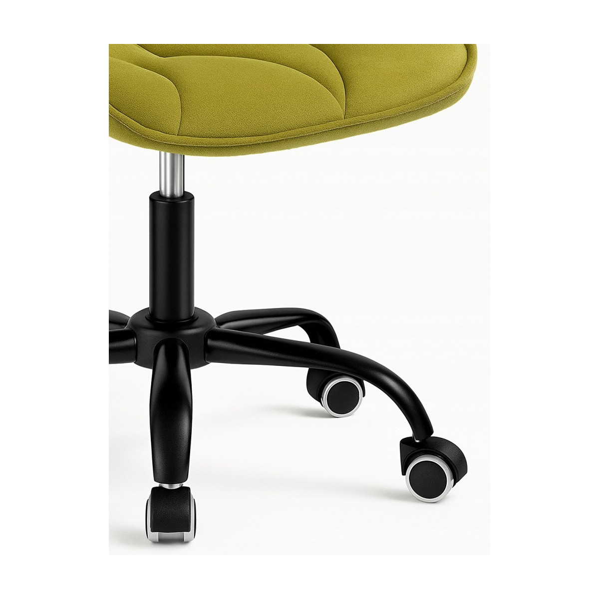 Scaun modern galben pentru birou din velvet