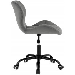 Scaun modern gri deschis pentru birou din velur