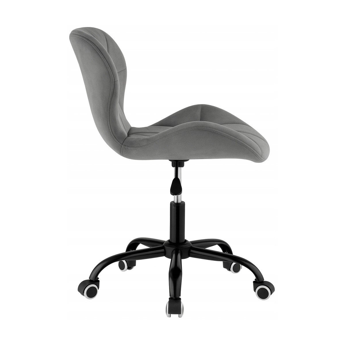 Scaun modern gri deschis pentru birou din velur