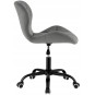 Scaun modern gri deschis pentru birou din velur