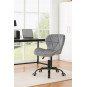 Scaun modern gri deschis pentru birou din velur