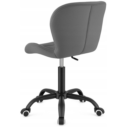 Scaun modern gri deschis pentru birou din velur