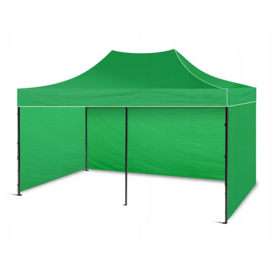 Stan de petrecere pentru grădină, de culoare verde PREMIUM 3x6 m – acoperiș gros 820D, 49 kg