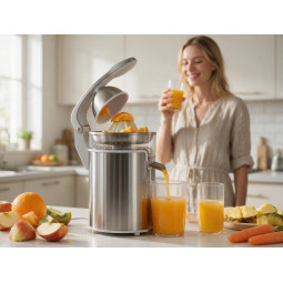 Stoarcător electric pentru citrice 280 ml – 130 W, din oțel inoxidabil