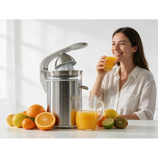 Stoarcător electric pentru citrice 280 ml – 130 W, din oțel inoxidabil
