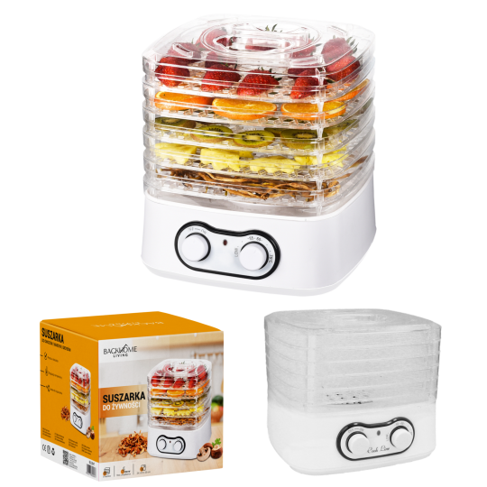 Uscător electric de alimente cu 5 niveluri, 250 W – 25 × 24 × 22 cm