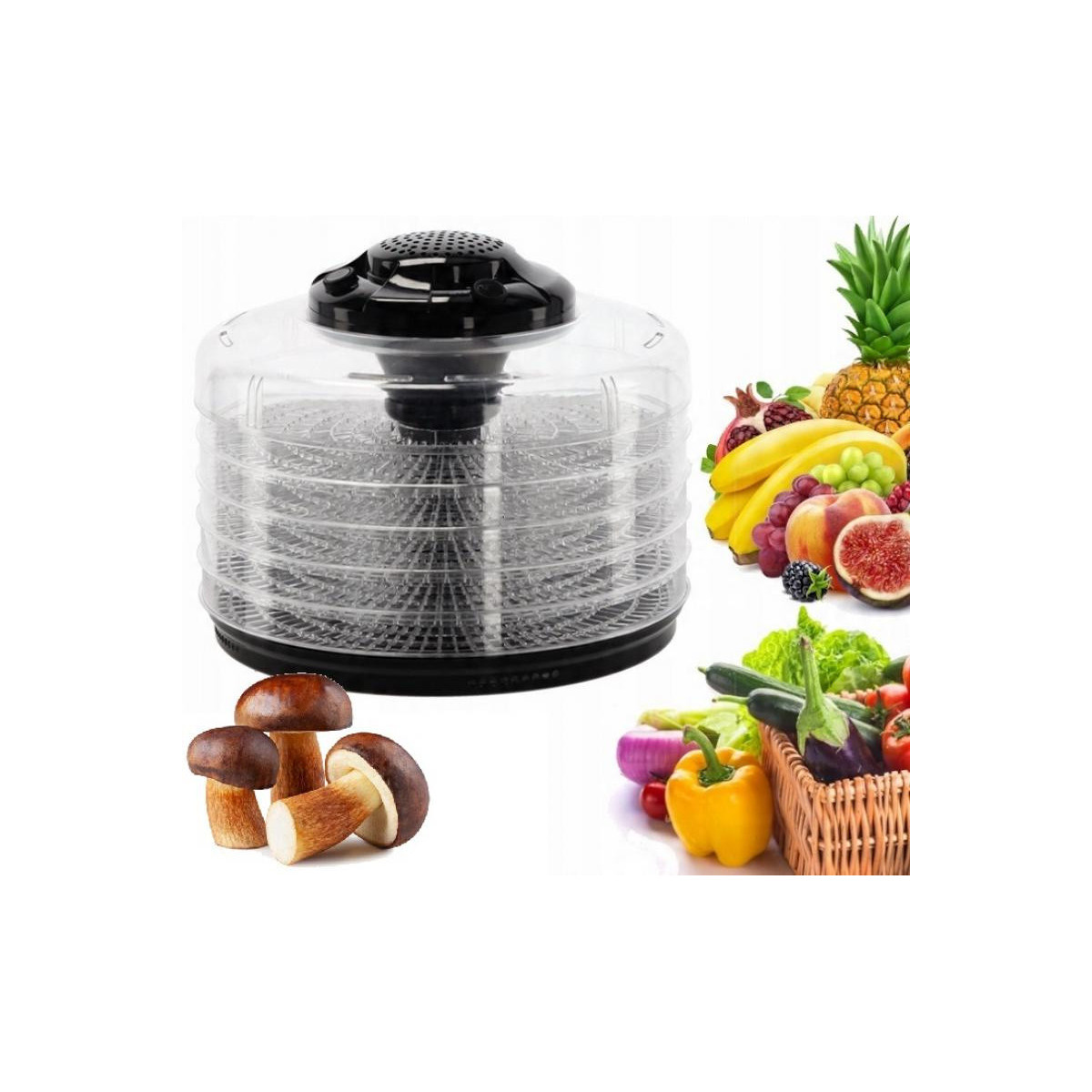 Uscător electric de alimente cu 5 niveluri 350 W – 32 cm