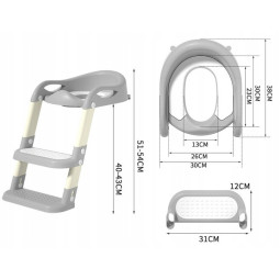 Trepte WC verzi, reglabile pe înălțime, cu adaptor pentru toaletă