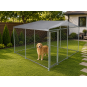 Volieră exterioară pentru câine cu acoperiș 3 × 3 × 2,1 m