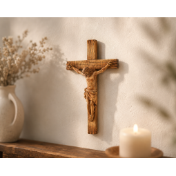 Závesný kríž s postavou Ježiša 12,5 × 3,5 × 20 cm, polyresin
