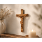 Cruce de perete cu figura lui Iisus 12,5 × 3,5 × 20 cm, poliresină