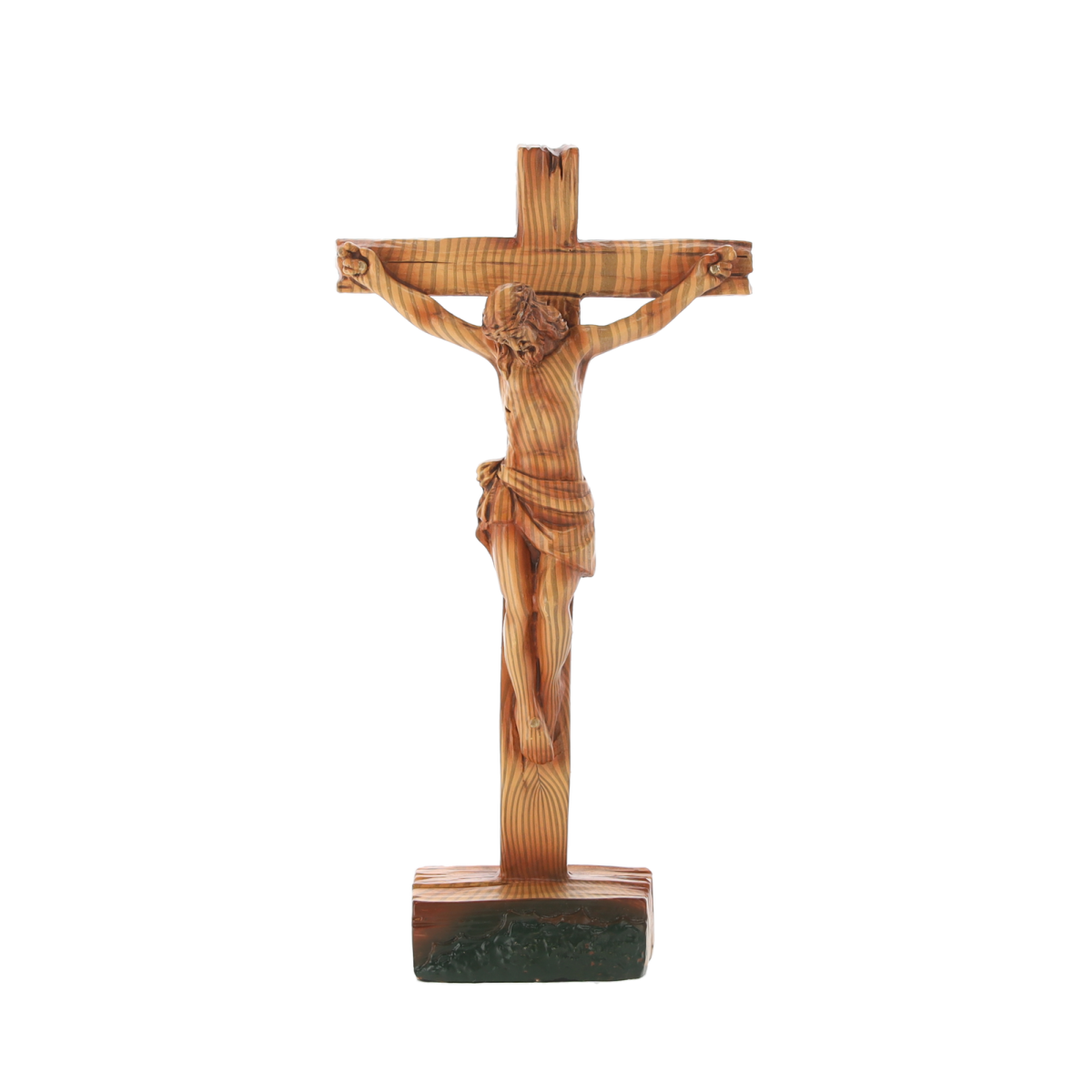 Cruce în picioare cu chipul lui Iisus 11 × 4,8 × 21,5 cm, poliresină