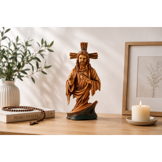 Soška Najsvätejšie Srdce Ježišovo 16 × 10,5 × 36 cm, polyresin