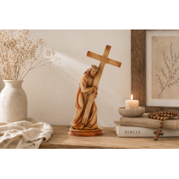 Statuetă Iisus cu cruce 19 × 9 × 31,5 cm, poliresină