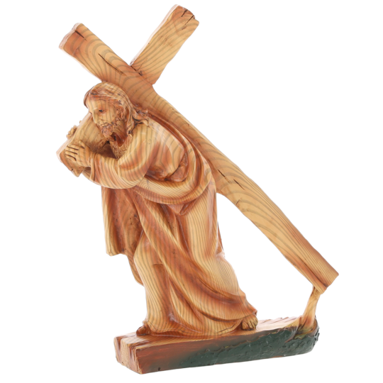 Soška Ježiš nesúci kríž 23 × 7 × 28,5 cm, polyresin