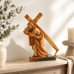 Statuetă Isus purtând crucea 23 × 7 × 28,5 cm, poliresină
