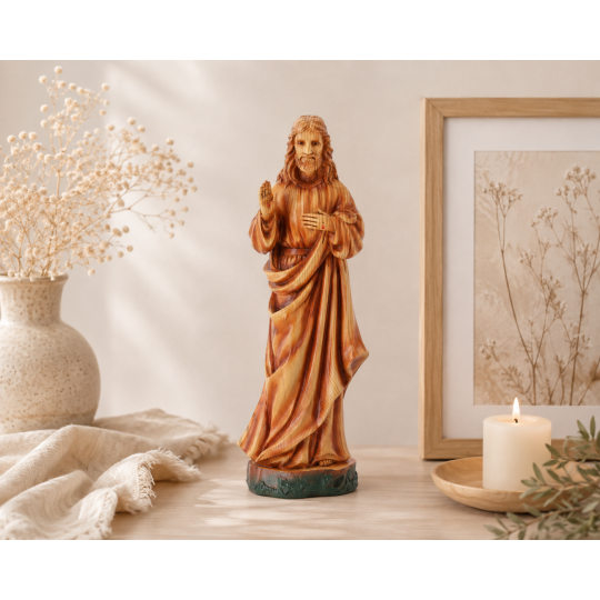 Statuetă Iisus 13,5 × 9 × 38 cm, poliresină