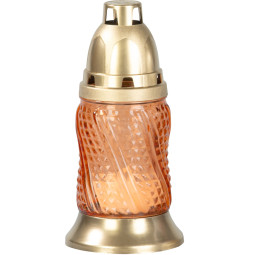 Lumânare funerară Grave din sticlă, mix de culori, 15 cm, 8 h - pachet 16 buc.