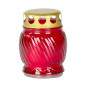 Lumânare de mormânt Grave sticlă roșie 10 cm, 6-8 ore - pachet 20 buc