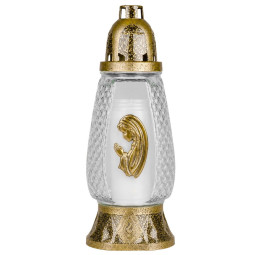 Candela Grave din sticlă Mária 29 cm, 30 h - pachet 10 bucăți