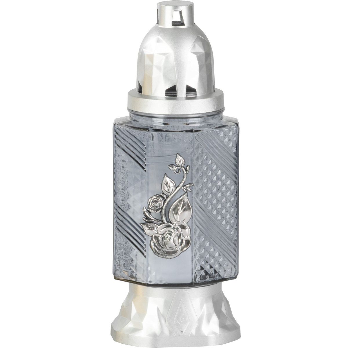Candelă Grave sticlă decor 25,5 cm, 28 h - pachet de 12 bucăți