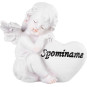 Dekorácia na hrob MagicHome Anjel so srdcom 11 × 7,9 × 10,1 cm, polyresin