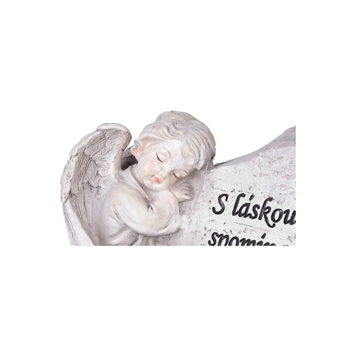 Solárna dekorácia na hrob MagicHome Anjel s krížom 20,5 × 11 × 11 cm, polyresin