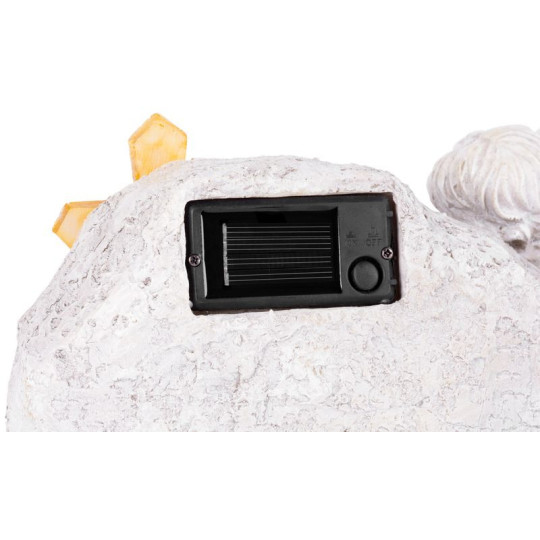 Solárna dekorácia na hrob MagicHome Anjel s krížom 20,5 × 11 × 11 cm, polyresin