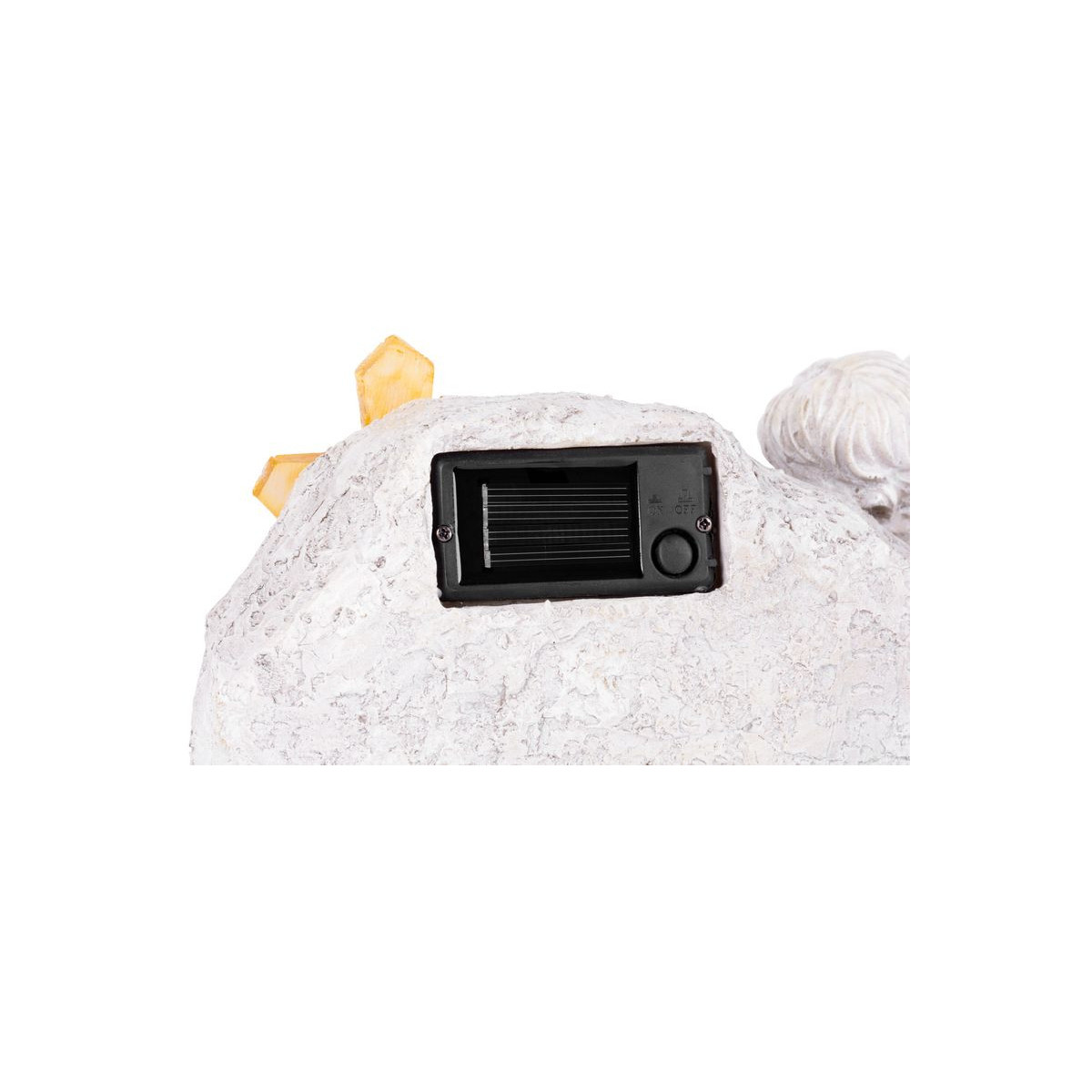 Solárna dekorácia na hrob MagicHome Anjel s krížom 20,5 × 11 × 11 cm, polyresin