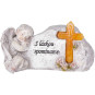 Solárna dekorácia na hrob MagicHome Anjel s krížom 20,5 × 11 × 11 cm, polyresin