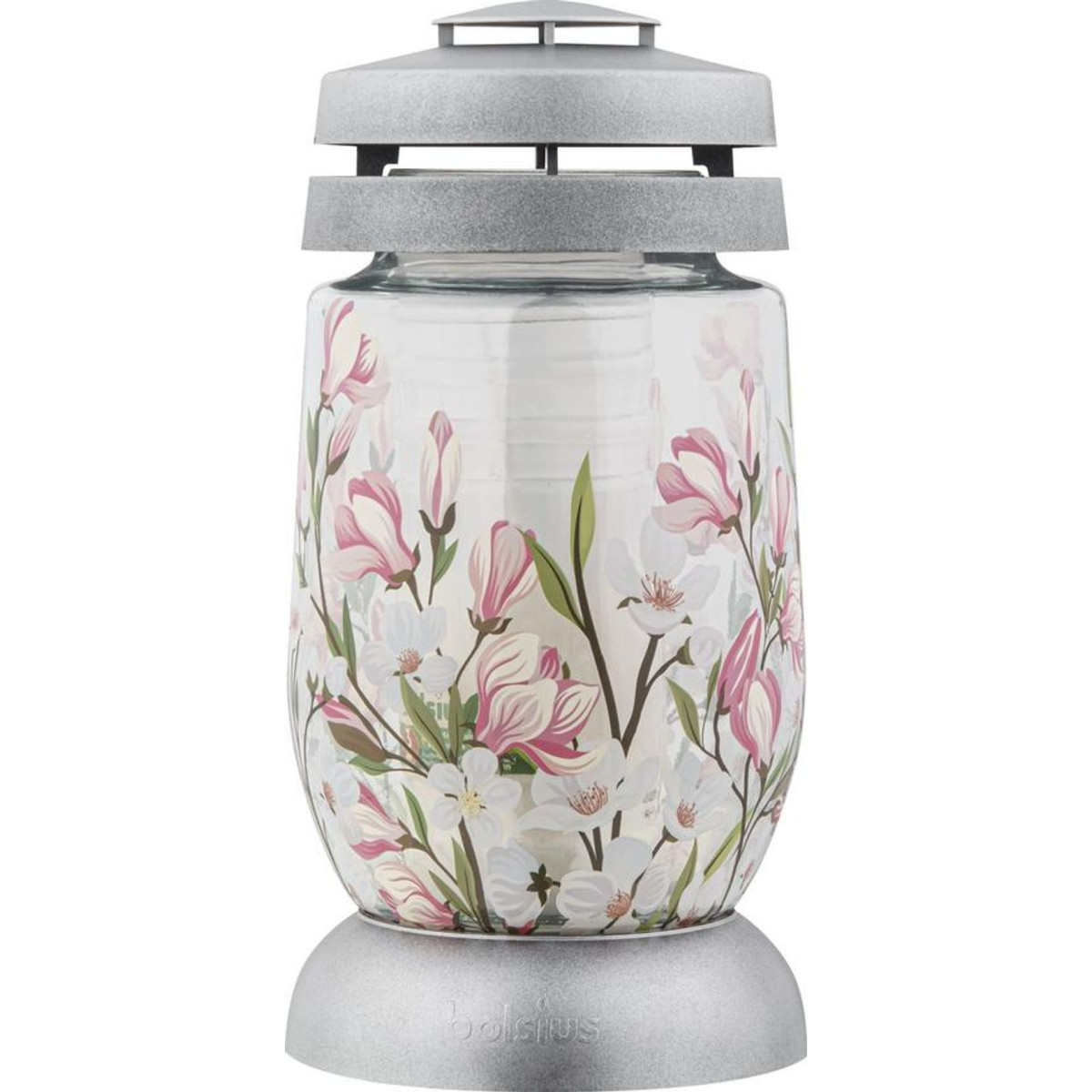 Lumânare Bolsius 3S Magnolia Silver 22 cm, durată de ardere 36 h - pachet 6 buc