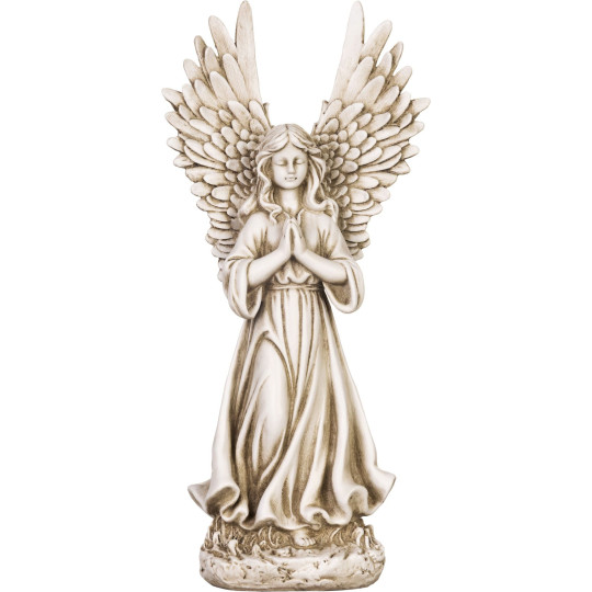Decorațiune pentru mormânt MagicHome Înger care se roagă 36 cm, poliresină