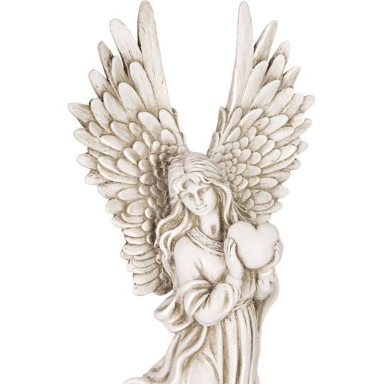 Decorațiune pentru mormânt MagicHome Înger cu inimă 41 cm - pachet de 4 bucăți