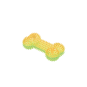Os din cauciuc pentru câine 16 × 8 × 5 cm, verde-galben