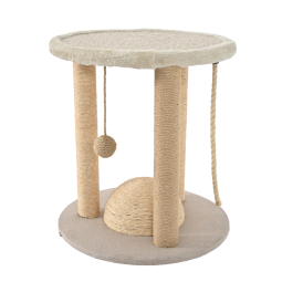 Stâlp de zgâriat pentru pisică 40 × 40 × 44 cm, bej