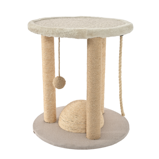 Stâlp de zgâriat pentru pisică 40 × 40 × 44 cm, bej
