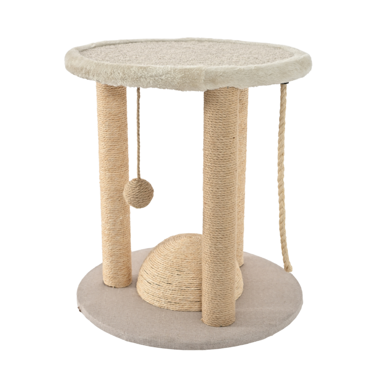 Stâlp de zgâriat pentru pisică 40 × 40 × 44 cm, bej