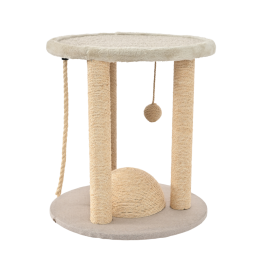 Stâlp de zgâriat pentru pisică 40 × 40 × 44 cm, bej