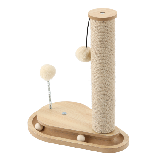 Stâlp de zgâriat pentru pisică - 35 × 23 × 40 cm, bej