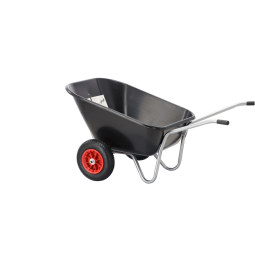 Roabă de grădină cu două roți, 280 l, neagră