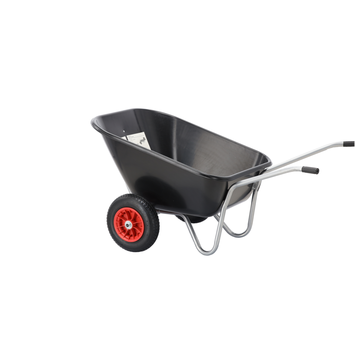 Roabă de grădină cu două roți, 280 l, neagră