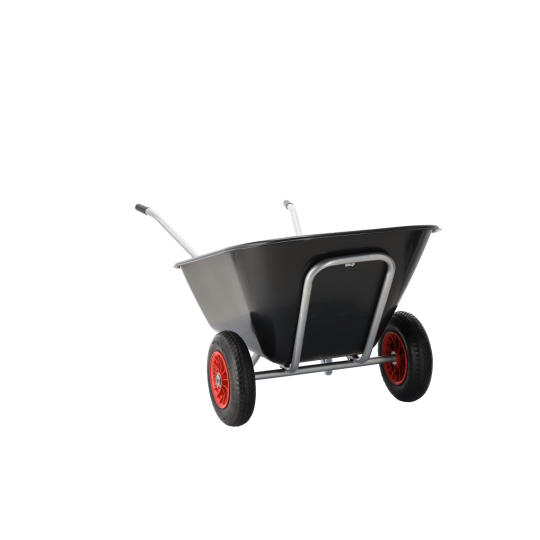 Roabă de grădină cu două roți, 280 l, neagră