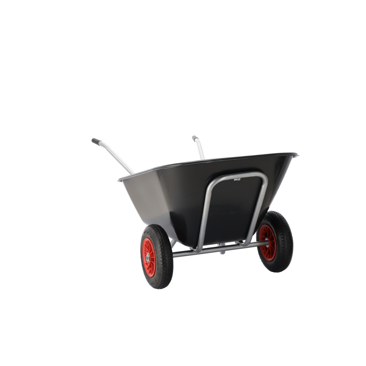 Roabă de grădină cu două roți, 280 l, neagră