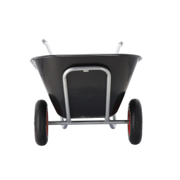 Roabă de grădină cu două roți, 280 l, neagră