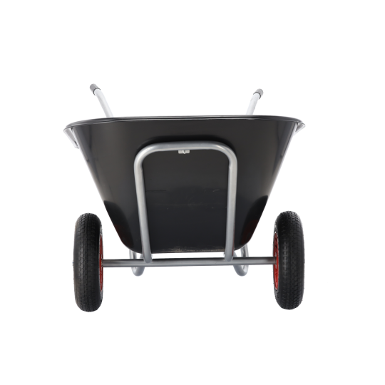 Roabă de grădină cu două roți, 280 l, neagră