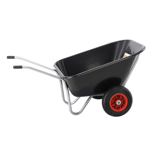 Roabă de grădină cu două roți, 280 l, neagră