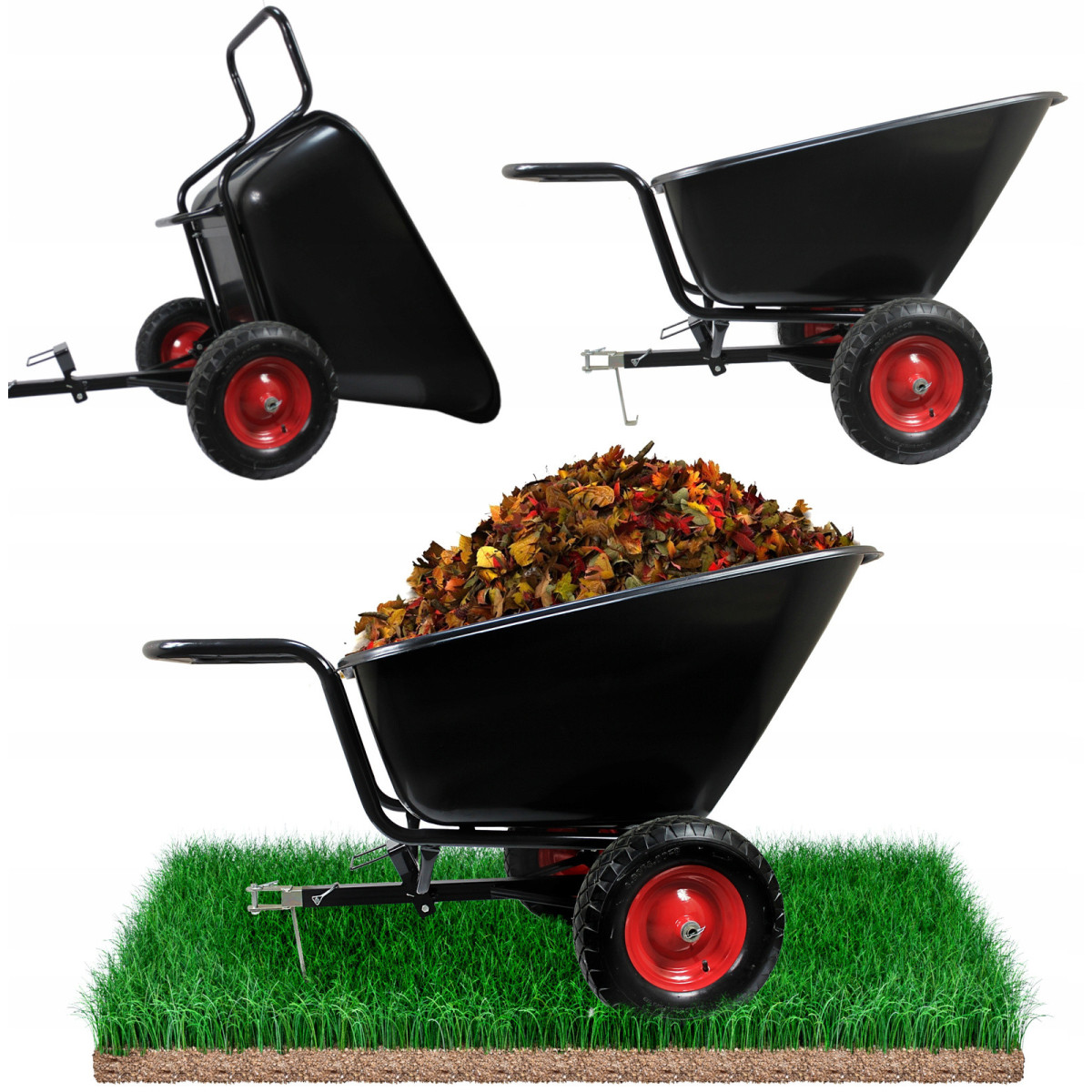 Cărucior de grădină / roabă 280 l, capacitate de încărcare 400 kg