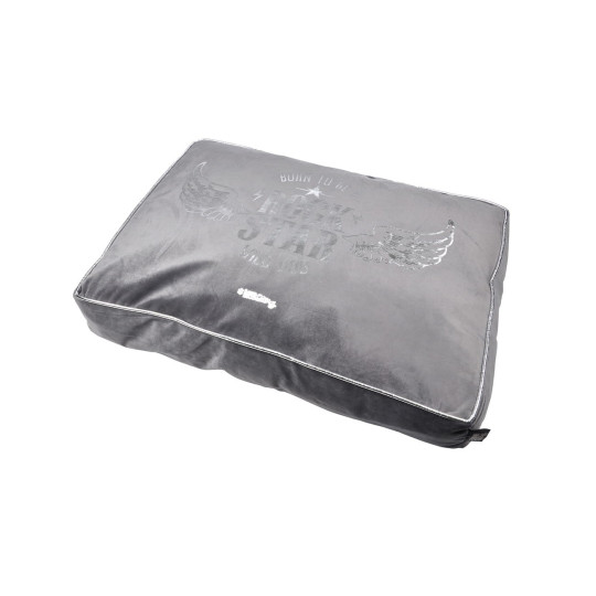 Copie așternut confortabil pentru câine de culoare gri 80 x 60