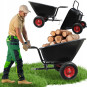 Cărucior de grădină / roabă 280 l, capacitate de încărcare 400 kg