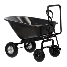 Căruț de grădină 160 l, capacitate de încărcare 300 kg, negru